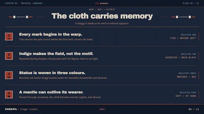 Sumba Hinggi — Slides · content