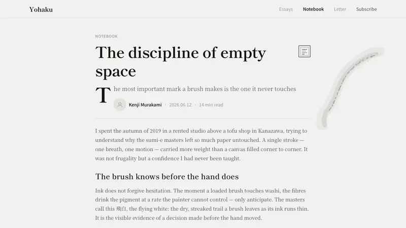 Modern Sumi Brush — Web · article