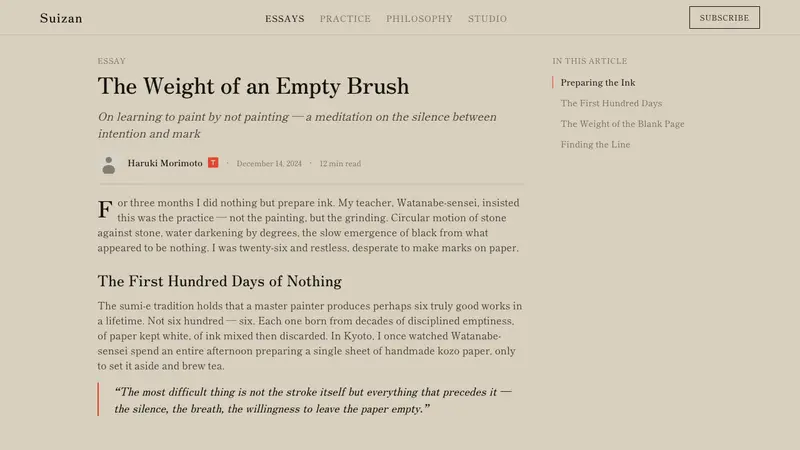 Sumi-e Ink Wash — Web · article