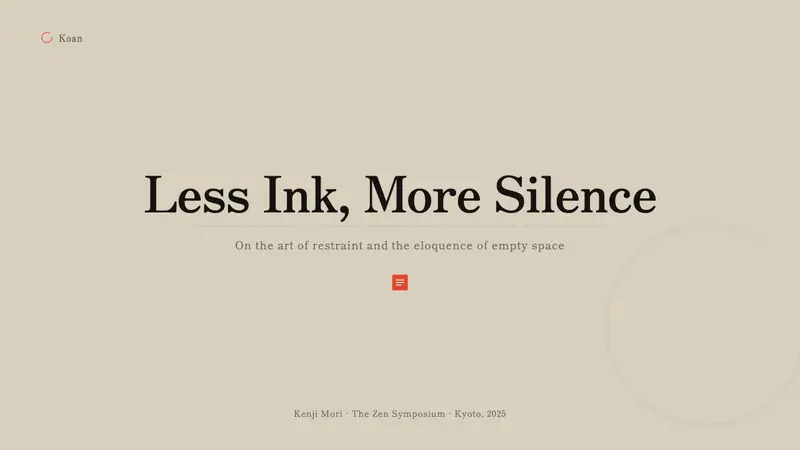 Sumi-e Ink Wash — Slides · cover