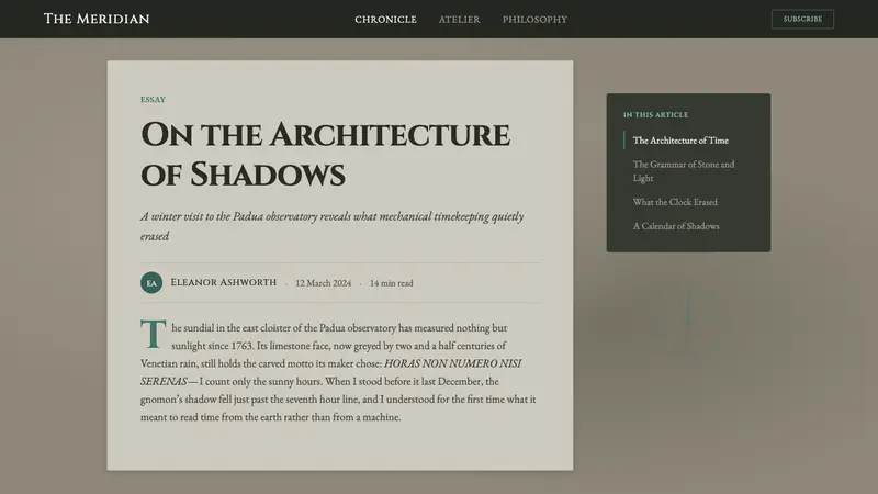 Engraved Sundial — Web · article