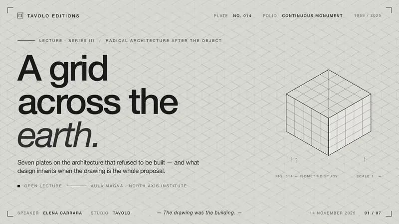 Superstudio Continuous Monument — Slides · cover