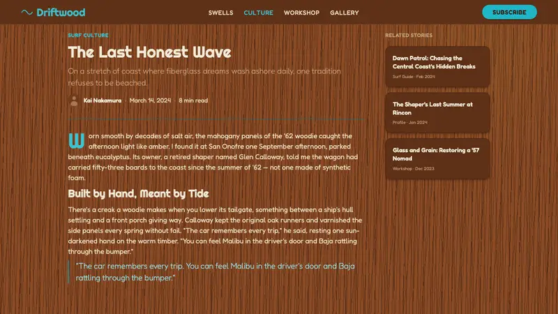 Surf Woodie Culture — Web · article