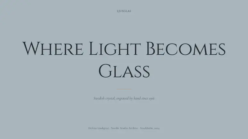 Swedish Orrefors Crystal (1916) — Slides · cover