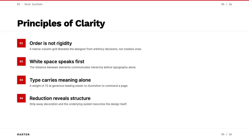 Swiss International Style — Slides · content