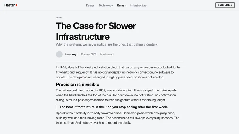Hilfiker Railway Clock — Web · article
