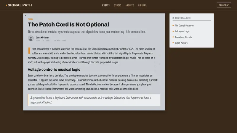 Moog Modular Synth — Web · article