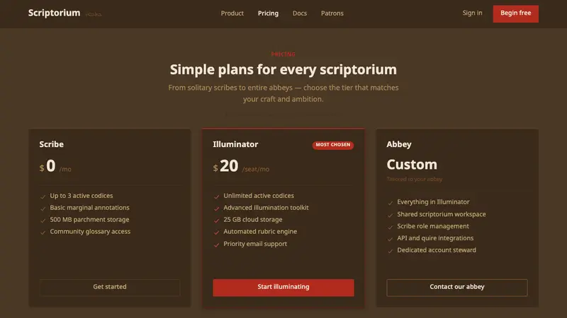 Syriac Estrangela — Web · pricing