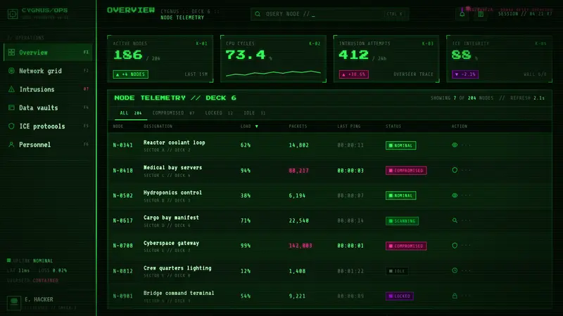 System Shock (Citadel cyberspace) — Web · dashboard