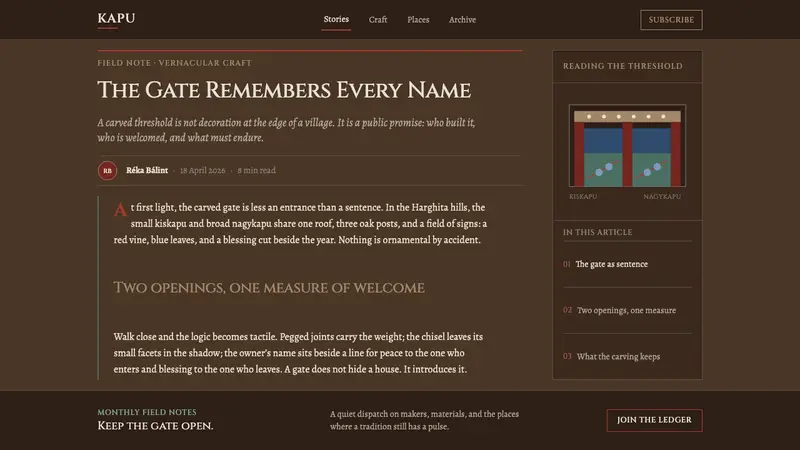 Szekely Gate — Web · article
