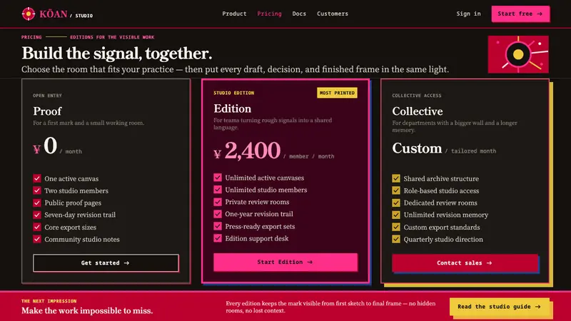 Tadanori Yokoo — Web · pricing