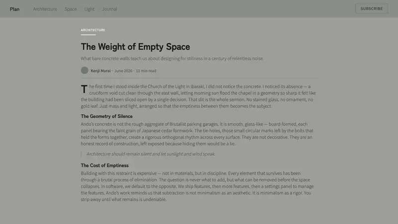 Tadao Ando Concrete — Web · article