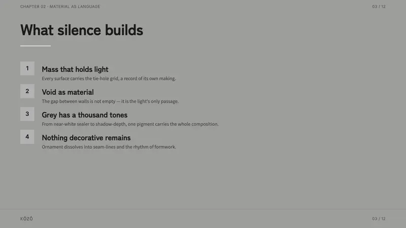 Tadao Ando Concrete — Slides · content
