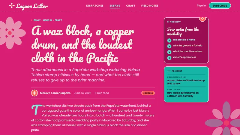 Tahitian Pareu Print — Web · article