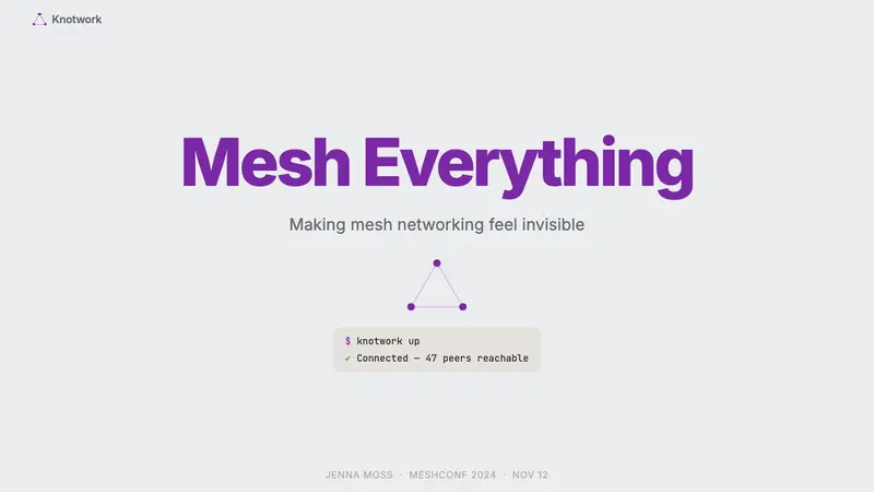 Tailscale Mesh VPN 2024 — Slides · cover