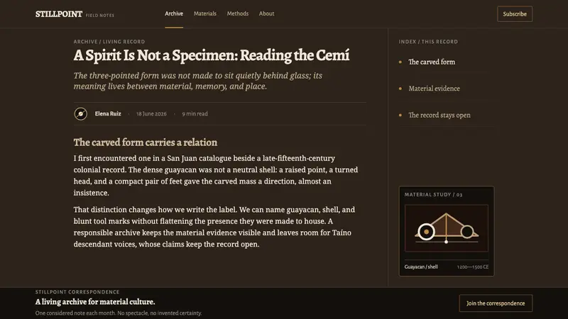Taíno Cemí — Web · article