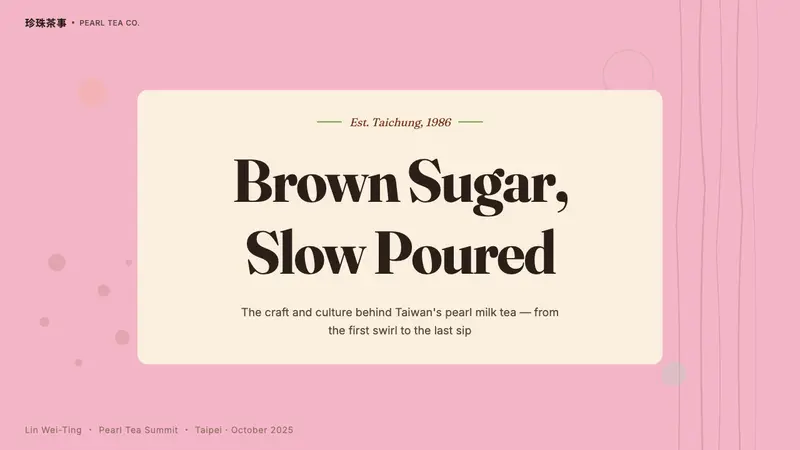 Taiwan Bubble Tea Premium — Slides · cover