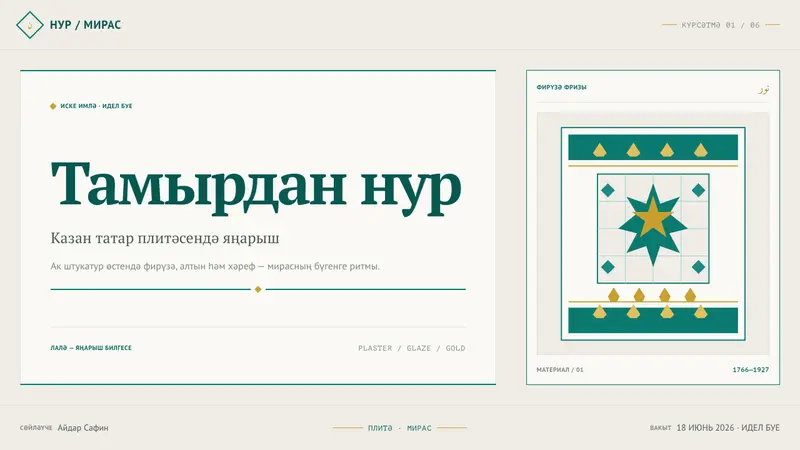 Kazan Tatar Tilework — Slides · cover