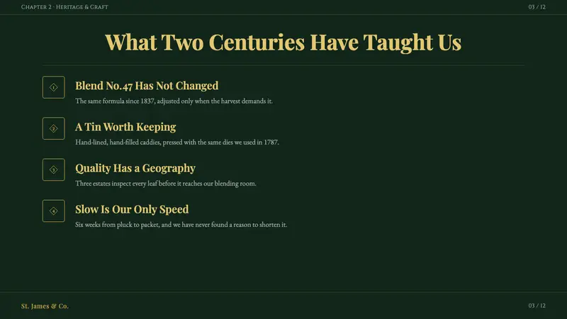 Tea Tin (Twinings 1837) — Slides · content