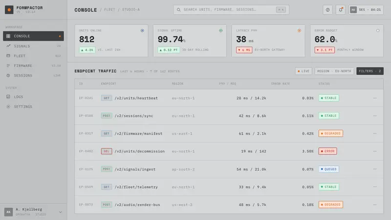 Teenage Engineering OP-1 — Web · dashboard