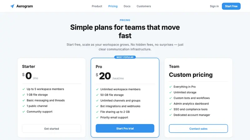 Telegram Blue Paper Plane — Web · pricing