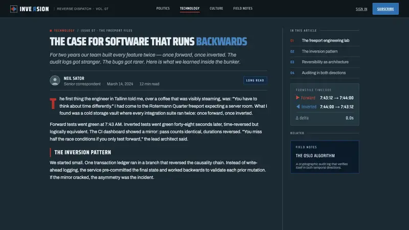 Tenet (2020 Inversion) — Web · article