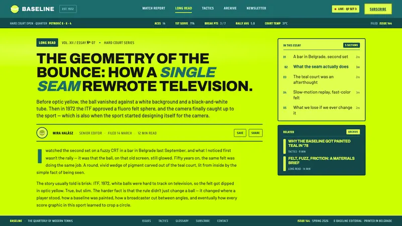 Optic Yellow Tennis Ball — Web · article