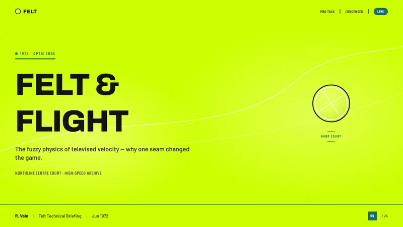 Optic Yellow Tennis Ball — Slides · cover