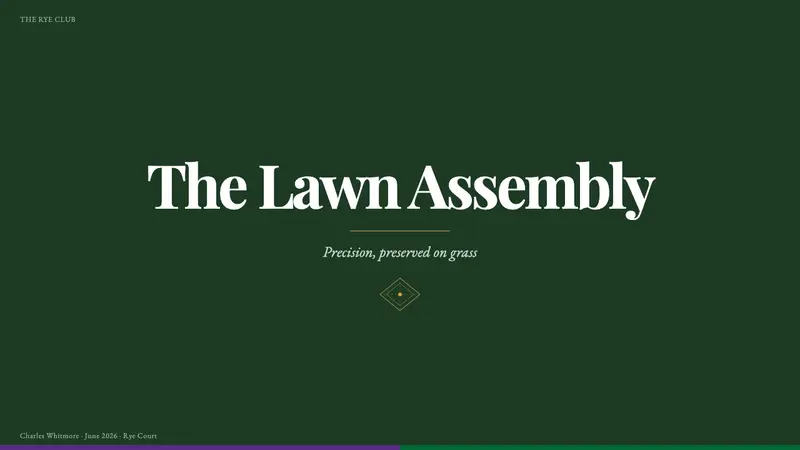Wimbledon Grass — Slides · cover