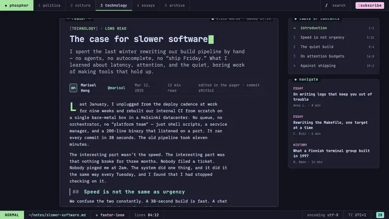 Cozy Terminal TUI Revival — Web · article