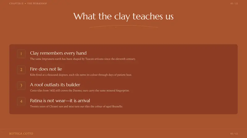 Tuscan Terracotta — Slides · content