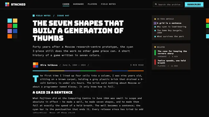 Tetris (1984) — Web · article