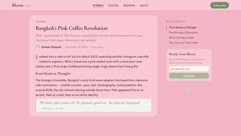 Bangkok Third-Wave Cafe — Web · article