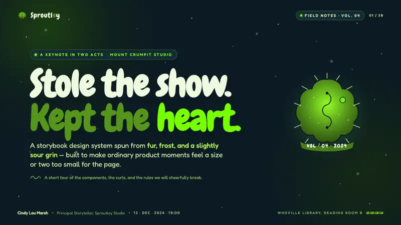 The Grinch Green Fur 2000 — Slides · cover