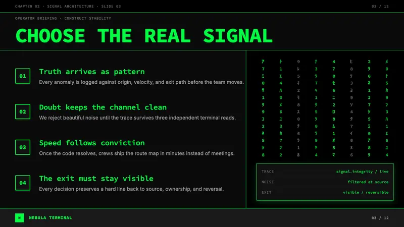 The Matrix (Green-Code) — Slides · content