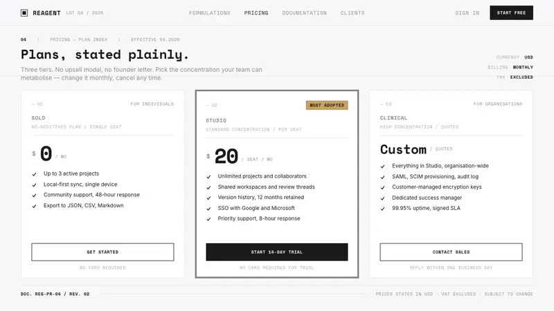 The Ordinary — Web · pricing