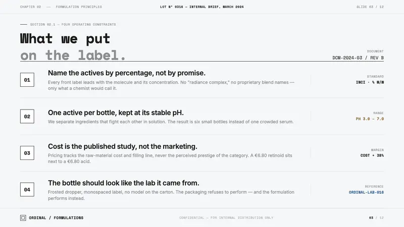 The Ordinary — Slides · content