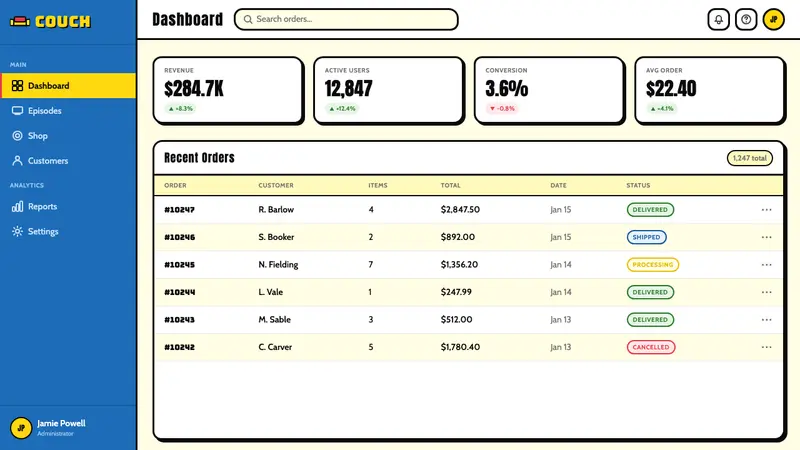 The Simpsons Yellow — Web · dashboard