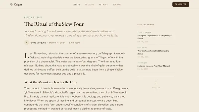 Third Wave Coffee — Web · article