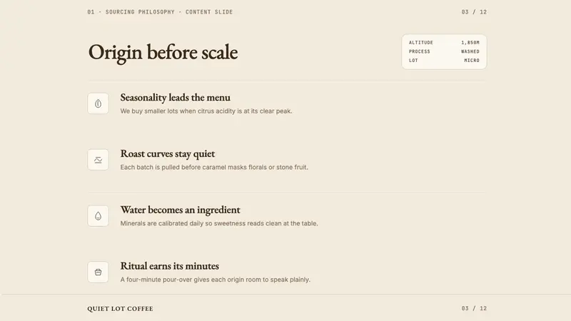 Third Wave Coffee — Slides · content
