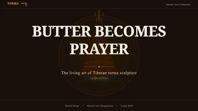 Tibetan Butter Sculpture — Slides · cover