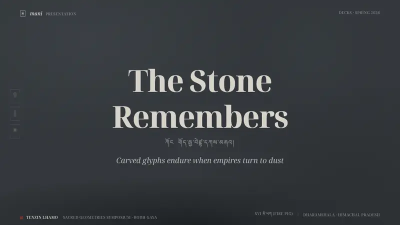 Tibetan Mani Stone — Slides · cover