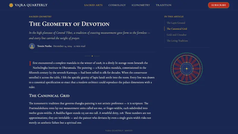 Tibetan Thangka Mandala (1500) — Web · article