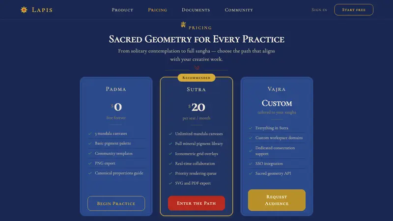 Tibetan Thangka Mandala (1500) — Web · pricing
