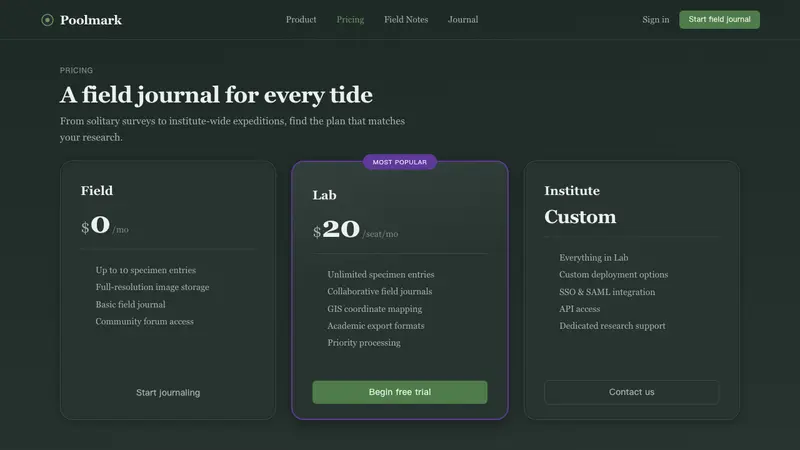 Tide Pool (Intertidal) — Web · pricing