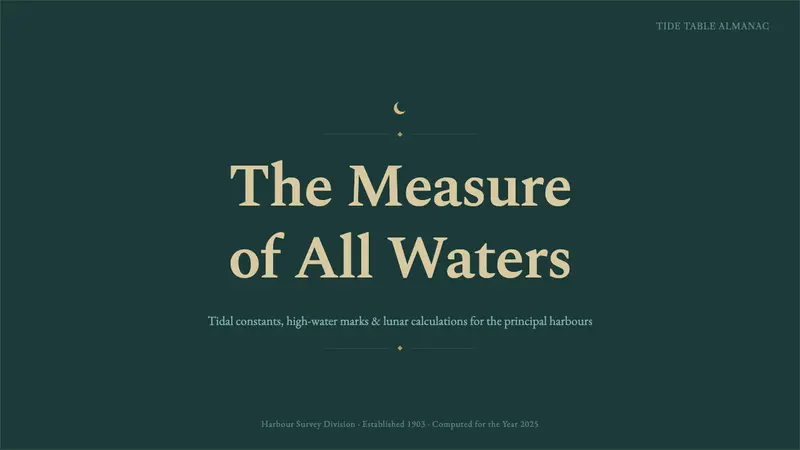 Tide Table Almanac — Slides · cover