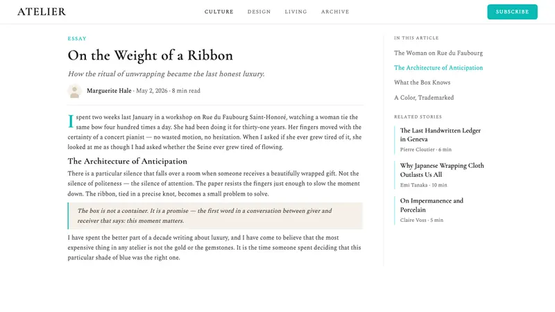 Tiffany & Co — Web · article