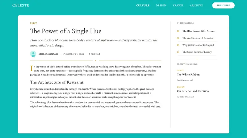 Tiffany Robin-Egg Blue — Web · article