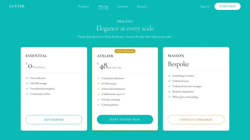 Tiffany Robin-Egg Blue — Web · pricing