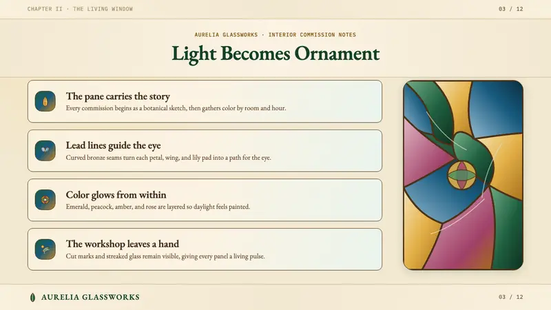 Tiffany Stained Glass — Slides · content